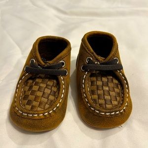 Baby boy dbl barrel moccasin shoes